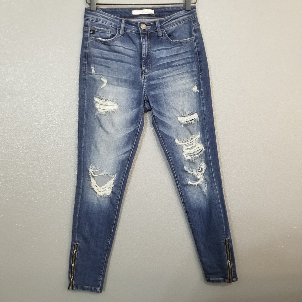 KanCan Women's Skinny Jeans Zipper Ankles sz 27